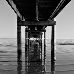 8x10 Black White Pier Photo Professional